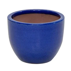 Pot oeuf bleu o18h15cm