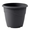 Pot rond marina 25cm gris anthra