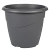 Pot rond marina 20cm gris anthra