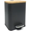 Poubelle 5 litres bambou noire