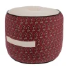 Pouf jaipur d40x30cm bordeaux
