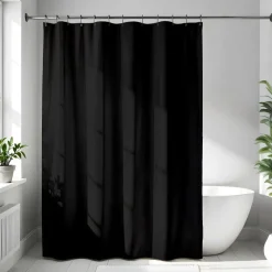 Rideau de douche unicolor noir