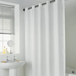 Rideau de douche 180x185cm blanc
