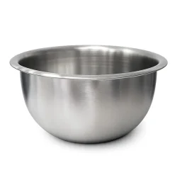 Saladier inox brosse avec rebord