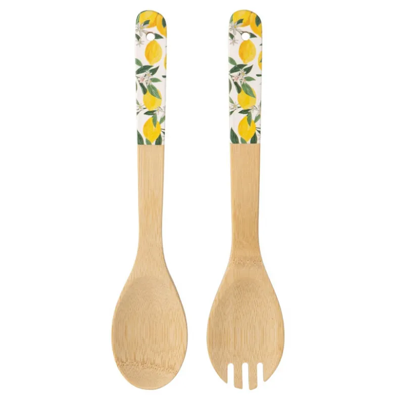 Set de couverts a salade bambou