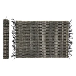 Set de table taupe et noir x2