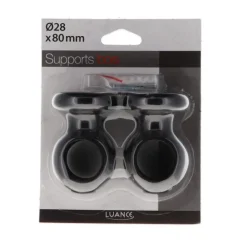 Support plafond x 2 d28 - noir m