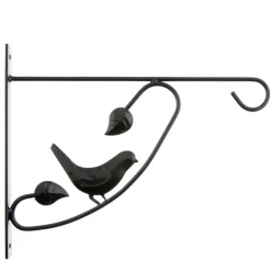 Support plante ext metal oiseau