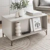 Table basse creme pieds dores