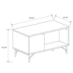 Table basse creme pieds dores
