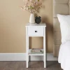 Table de chevet blanc