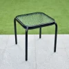 Table plateau en verre carree