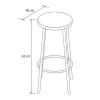 2 tabourets hauts creme / bois