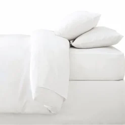 Taie d'oreiller x2 63x63cm blanc