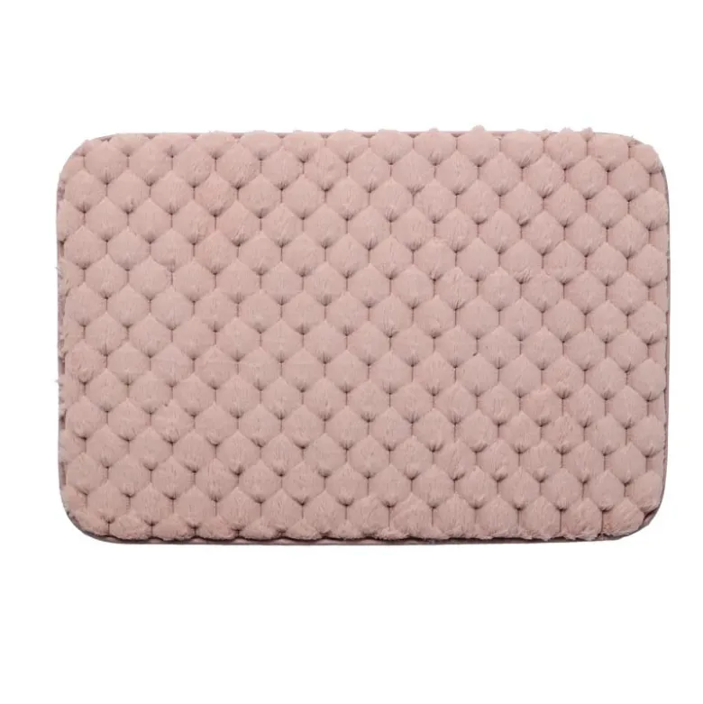 Tapis de bain soft touch rose