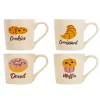 Tasses colorees motif patisserie