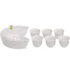 8 tasses et 1 bol de service