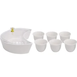8 tasses et 1 bol de service