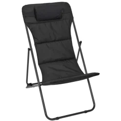 Transat pliant noir