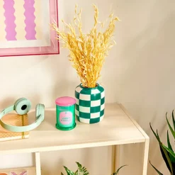 Vase ceramique damier