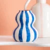 Vase ceramique raye