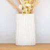 Vase strie porcelaine