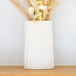 Vase strie porcelaine