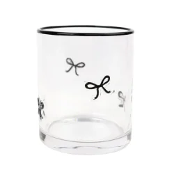 Verre bas motif noeud noir