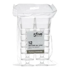 Verrine carre avec pied 6cl x12