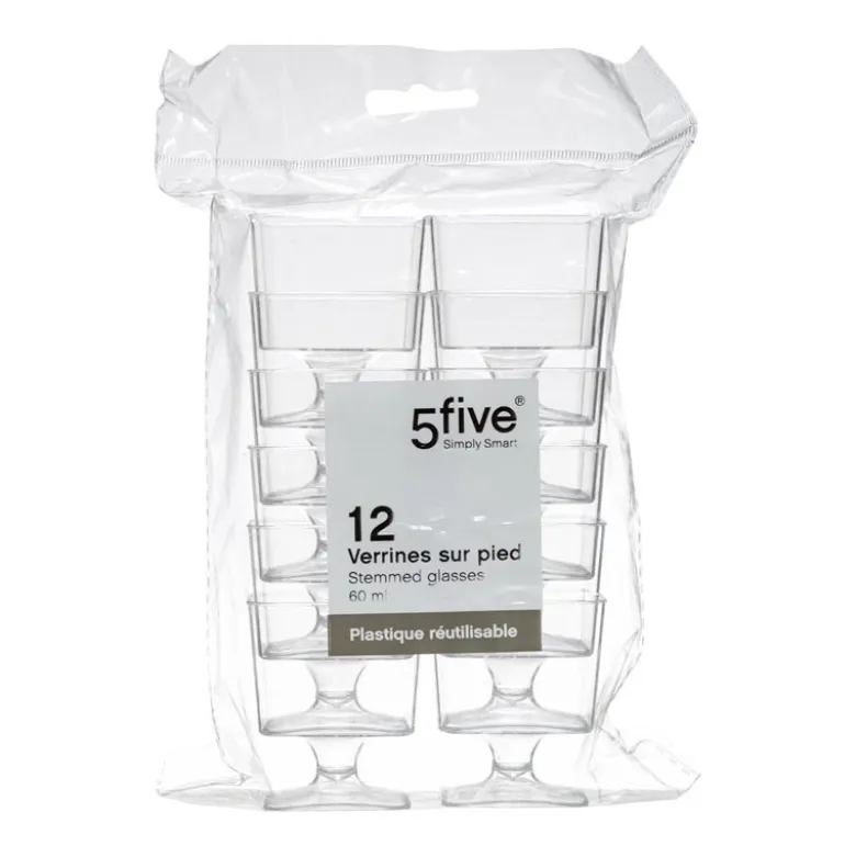 Verrine carre avec pied 6cl x12