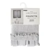 Vitrage poupette 2x60x120 gris
