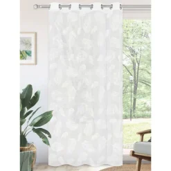 Voile feuillette 140x240cm blanc